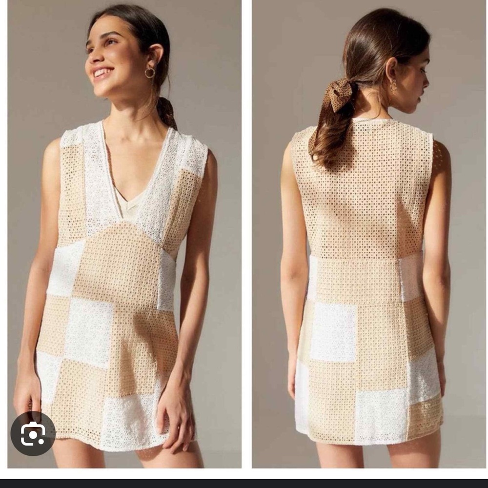 Urban Outfitters eyelet patchwork dress never worn great condition size S